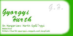 gyorgyi hurth business card